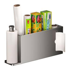 <b>Kitchen</b> <b>Paper</b> Towel Holder Refrigerator Plastic Wrap Storage Rack Wall Mounted Rectangle Hanging Fridge Organizer - Product Image 2