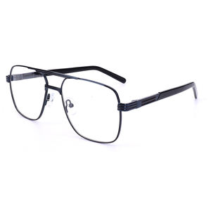 BONA Gafas de aleación de metal Nuevo diseño Gafas rectangulares Gafas ópticas para lentes de miopía Negro Anti-Azul Protección Lectura - Product Image 2