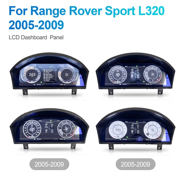 12.3" LCD Dashboard Panel for Range Rover Sport L320 2005-2009 Virtual Cockpit Speedometer High-Resolution Digital Cluster