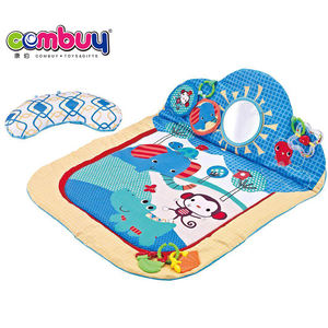 Juguetes para gatear sentado, <span class=keywords><strong>manta</strong></span> para bebé, deportes musicales, alfombrilla de juego de algodón suave educativa con espejo para Picnics - Product Image 4