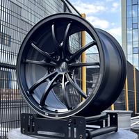 Velg Roda Forged 10 Spoke Gaya MF10 Matte Black, Cekung Dalam, JDM Racing 18-22 inci 6061-T6 PCD Kustom untuk Civic Type R FK8 FL5