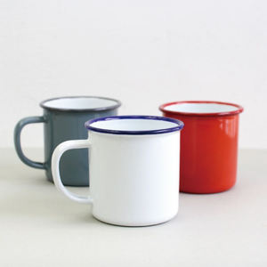 Tasse en émail Vintage personnalisé, avec impression de Logo, couleur, pour Camping, pièces - Product Image 1