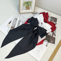 Offre Spéciale Satin Soie Arc Pince À Cheveux Grand Cheveux Barrettes Ruban pour Filles Longue Cravate Pinces À Cheveux Français Mignon Kawaii Bowknot Épingle À Cheveux