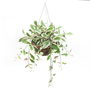 Planta Hoya Carnosa Artificial de 90cm de altura colgante con cesta - Product Image 4