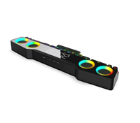 Speaker dengan Lampu RGB, Pengeras Suara BT Gaming Komputer Tombol Mekanis Game