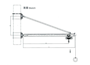 Grue en porte-à-faux électrique supportée par le mur Orientation Grues à flèche murales 5 tonnes et elles ont le levage localisé à 360 degrés - Product Image 3