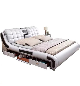 Moderno lusso camera da <span class=keywords><strong>letto</strong></span> mobili Smart massaggio elettrico su letti king Size <span class=keywords><strong>letto</strong></span> matrimoniale <span class=keywords><strong>materasso</strong></span> più telaio con Tv Design - Product Image 3