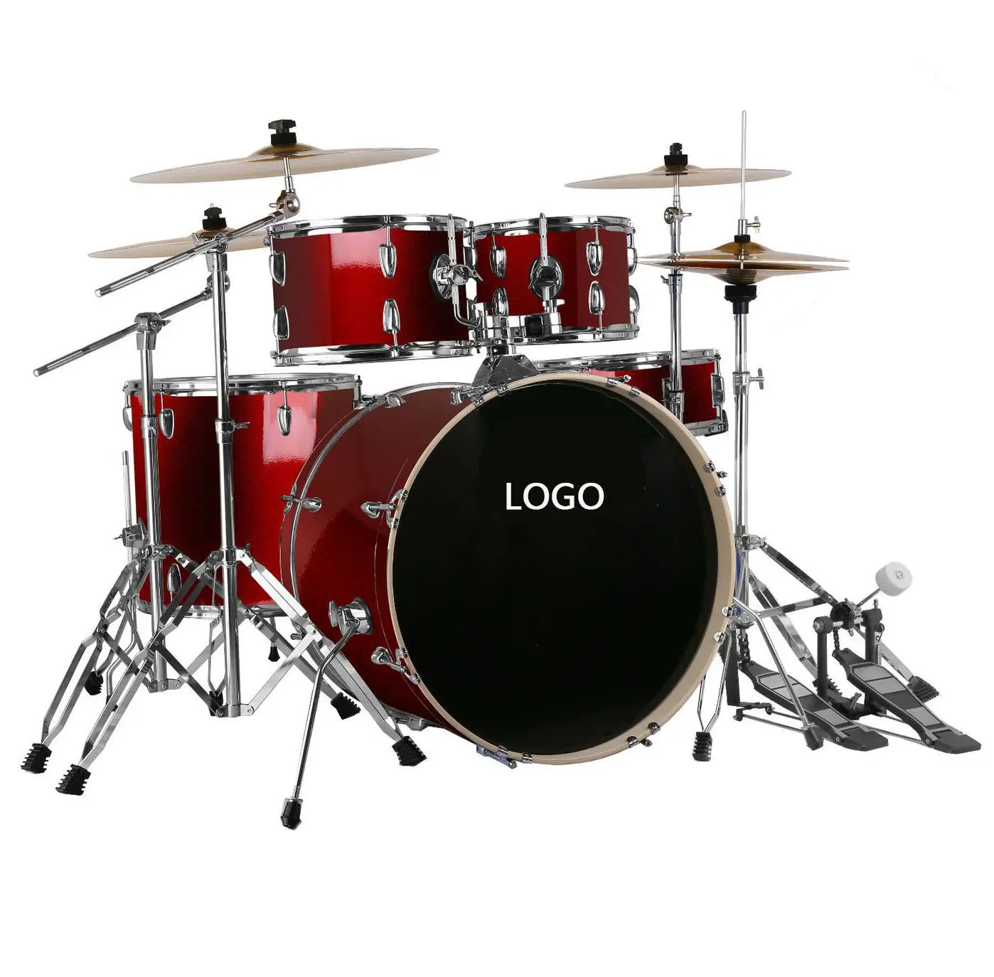 High quality Percussion Five Drums two/Three/Four Cymbals drum set professional Multi-color optional