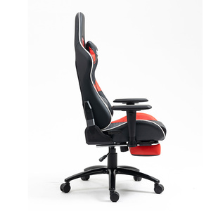 เก้าอี้เกมมิ่งปรับระดับได้ รุ่น Free Sample Chaise Gaming Computer E Sport Chair  แบบพนักพิงสูง สำหรับเล่นเกมส์และทำงาน  สีแดง พร้อมที่พักเท้า - Product Image 3