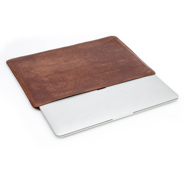 Genuine Leather Laptop Sleeve Minimalist Protective Case for New MacBook Air 13.6 Inch Notebook Cover