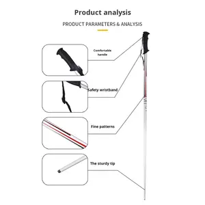 Bastón de Senderismo Antideslizante con Absorción de Impactos de Aleación de Aluminio Modelo P2 (CN) para Esquí, Senderismo, <span class=keywords><strong>Montaña</strong></span> de Nieve, Viajes al Aire Libre - Product Image 3