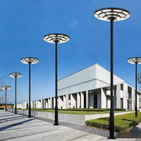 Farola Solar Integrada UFO con LED de Alta Luminosidad, Lámpara de Paisaje con Control Remoto para Plaza Comunitaria, Parque, Patio y Carretera
