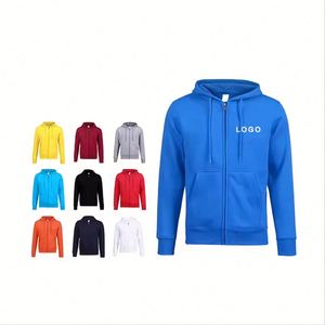 ออกแบบเสื้อฮู้ดดี้แฟชั่นสตรีทแวร์แบบซิปเต็มตัว ผ้าฝ้าย 300GSM ทรงโอเวอร์ไซส์ รับผลิตพร้อมสกรีนโลโก้ตามสั่ง - Product Image 1