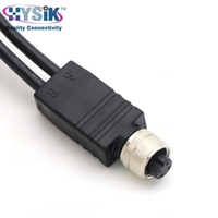 Kabel Adaptor Y M12 4 Pin Female ke 2 M12 4 Pin Female A-Coding 1m untuk Pemisahan ke Dua Sensor