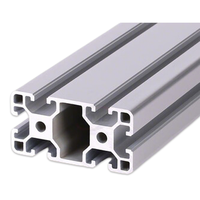 Profilé extrudé en alliage d'aluminium anodisé 6063 à rainures en T, système de cadre de table de travail pour machine-outil CNC T3-T8, norme de qualité européenne.
