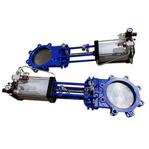 Válvula de Compuerta Neumática PZ673H/W/Y-16C DN50 DN100 de Acero Inoxidable y Acero Fundido para Aplicaciones de Lodos - Product Image 1