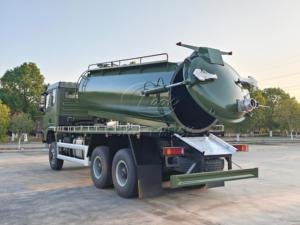 Custom green Shacman 6×6 off-road <b>vacuum</b> sewage truck for export,equipped with dual oil <b>pumps</b>,applicable for winter construction - Product Image 4