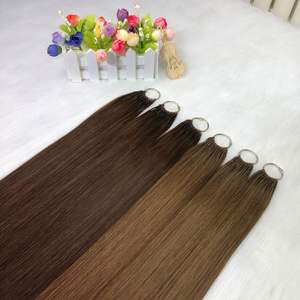 新生产100俄罗斯处女6D-3头发双拉所有颜色直6D头发延伸 - Product Image 5