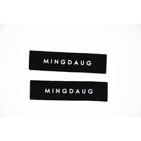 Étiquette tissée personnalisée de haute qualité en coton/polyester écologique avec logo 3D, à coudre, en papier, douce, pour le cou, multi-formes, marque personnalisée