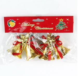 أجراس صغيرة للكريسماس بفكرة الذهب الأحمر الفضي لتزيين عيد الميلاد للهالوين ، أجراس معلقة على الشجرة الإبداعية - Product Image 4