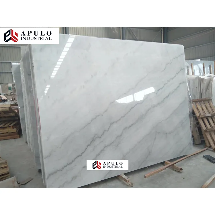 Sale Chinese China Natural Wall Living Room Floor Tile Polished Cheapest Guangxi White Grey Big Marble Slabs Suppliers Prices