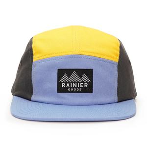 Custom Colorful Unstructured Cotton Woven Patch logo 5 Panel <b>Camp</b> Running <b>Caps</b> Hats - Product Image 2