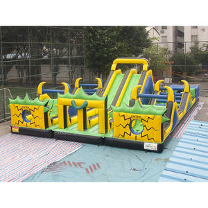 Patio inflable interior gigante para niños de <span class=keywords><strong>triple</strong></span> carril de calidad comercial con tobogán grande para centro de juegos para niños de Sino Inflatables - Product Image 1