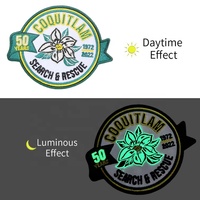 Badges brodés, logo personnalisé de designer, patchs brodés lumineux personnalisés de luxe pour vêtements