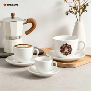 ชุดถ้วยชาและกาแฟเซรามิกคุณภาพสูง หรูหรา ทนทาน สำหรับใช้ในโรงแรมและร้านอาหาร - Product Image 3