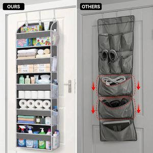 Over The Door Organizer 33x15x85cm With <b>Toiletry</b> Bag For Bathroom <b>Storage</b> Hook Type Non Woven Fabric Single Column - Product Image 5