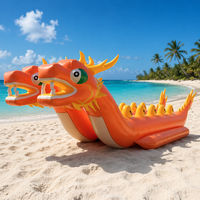 Bateau dragon gonflable à double lignes de bateau banane gonflable de nouvelle conception pour les jeux de sports nautiques
