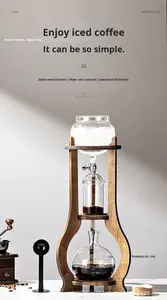 Carafe à café glacé en verre écologique en stock en usine, ensemble de brassage minimaliste à dégoulinement, modèle de style à dégoulinement - Product Image 3