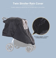 Poussette double pour bébé de haute qualité 3 en 1, housse de pluie imperméable, ventilée, respirante, pare-insectes pour poussette double
