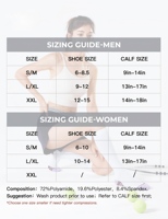 Chaussettes de compression sportives pour réduire l'enflure, chaussettes de sport d'extérieur, chaussettes de compression pour la récupération et la performance