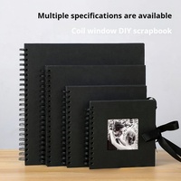 Vente en gros vente chaude incroyable 30*30cm 6 "8" 10 "12" 30 feuilles noir relié bricolage spirale Scrapbook ensemble avec autocollants stylos fenêtre