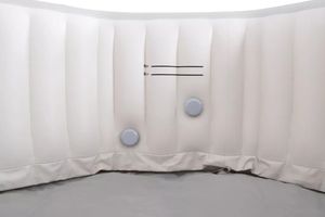 Jilong Avenli 17654EUV32 Bain à remous polygonal à motif de briques grises gonflables 195x195x70cm Baignoires de spa de massage - Product Image 3