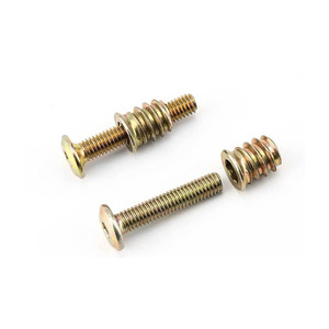 Thép không gỉ M6 M8 <span class=keywords><strong>M10</strong></span> ổ đĩa đồng thau đồ nội thất gỗ <span class=keywords><strong>Nut</strong></span> kết nối bên trong Hex chèn hạt với Chicago vít - Product Image 2