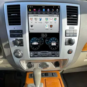 テスラスタイルGPSナビゲーションAndroid10 4G 64GBカーラジオforNissan Pathfinder2010マルチメディアプレーヤーオーディオ自動ステレオヘッドユニット