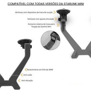 Soporte de Ventosa para <span class=keywords><strong>Coche</strong></span> Starlink Mini, Kit de Instalación en el Tablero con Base de Ventosa Adhesiva, Ángulo Ajustable - Product Image 5