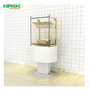 Vitrina Exhibidora de Panadería Moderna y Lujosa con Marco Dorado, Puertas de Vidrio y Base de Almacenamiento para Supermercados y Tiendas de Comestibles - Product Image 3