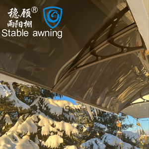 Chất Lượng Cao Vườn Nguồn Cung Cấp Ánh Sáng Truyền Qua Tán Carport Cửa Sổ Bán Tốt Nhất Polycarbonate Mái Hiên Cửa Tán Cho Quán Cà Phê - Product Image 5