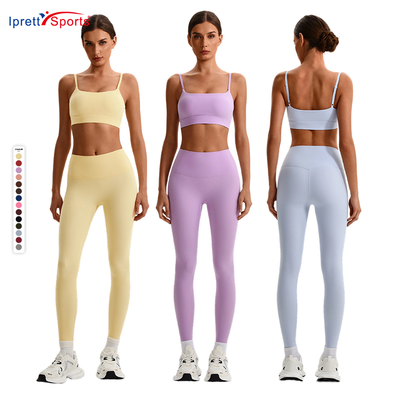 Custom LOGO Yoga Suit Adjustable Shoulder Straps Beautiful Back Underwear Tight High Elastic Yoga Bra Leggings Sports Yoga Set