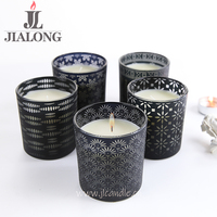 Fabriqué au Vietnam, diffuseur de parfum en cire de paraffine au parfum de vanille luxueux, avec pot en verre personnalisé pour la décoration de la maison, fait à la main
