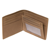 Dompet Pria Kulit Asli Berkualitas Tinggi Buatan Pabrik dengan RFID Blocking, Tipis, Pendek, Vintage, Lipat Dua, Kapasitas Besar