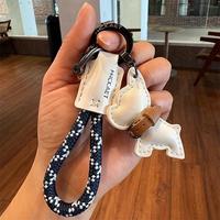 Porte-clés créatif en forme de bouledogue, cadeau de couple, accessoires de sac haut de gamme, porte-monnaie, porte-clés
