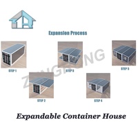 Casa Contenedor Expandible de Acero de 20 pies, Prefabricada, 2 Dormitorios, Baño, Residencial, Precio Competitivo, Panel Sándwich