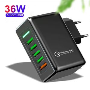New Design 5-port USB QC3.0 Fast Charging Head Android Mobile Phone Travel Wall Charger - Product Image 6