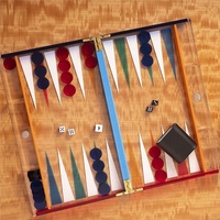 Luxe Lucite Ensemble de jeu de société de Backgammon écologique Présentoirs élégants pour la maison ou le bureau