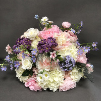 LO-1666 Bola Bunga Peony Hydrangea 45cm, Alas Busa, Warna Sesuai Pesanan, untuk Dekorasi Meja Pernikahan, Pajangan Jendela Toko & Dekorasi Toko Ritel