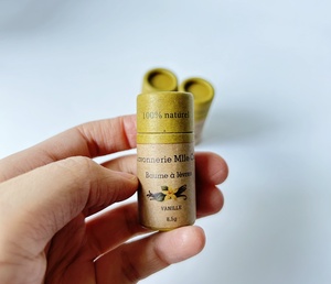หลอดกระดาษคราฟท์พิมพ์ลายสำหรับใส่ลิปบาล์มขนาดพกพา หรือผลิตภัณฑ์ระงับกลิ่นกายแบบแท่ง เหมาะสำหรับบรรจุภัณฑ์ของขวัญ - Product Image 6